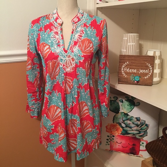 Lilly Pulitzer Tops - L Pulitzer Sarasota Tunic in Watermelon Coralina S